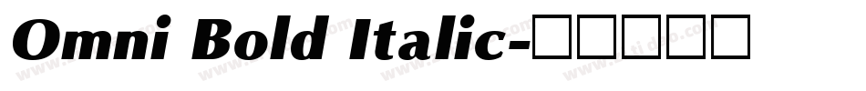 Omni Bold Italic字体转换